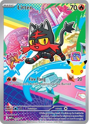 Pokemon,ME: Mega Evolution Promo,Litten - 044,Holofoil,Promo,Near Mint