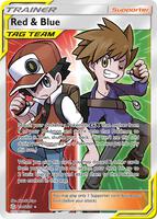 Pokemon,SM - Cosmic Eclipse,Red & Blue (Full Art) - 234/236,Holofoil,Ultra Rare,Near Mint