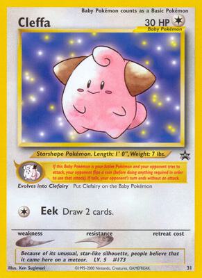 Pokemon,WoTC Promo,Cleffa - 31/53,Normal,Promo,Lightly Played