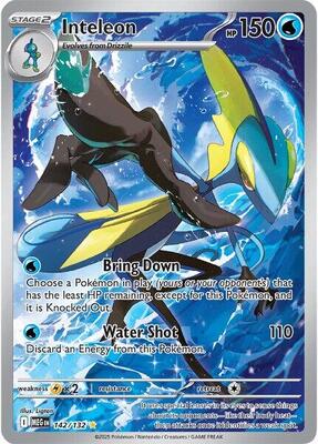 Pokemon,ME01: Mega Evolution,Inteleon - 142/132,Holofoil,Illustration Rare,Near Mint