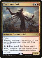 Magic: The Gathering,Hour of Devastation,The Locust God - 139,Normal,Mythic,Near Mint