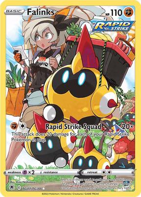 Pokemon,SWSH10: Astral Radiance Trainer Gallery,Falinks - TG07/TG30,Holofoil,Ultra Rare,Near Mint