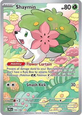 Pokemon,SV10: Destined Rivals,Shaymin - 185/182,Holofoil,Illustration Rare,Near Mint