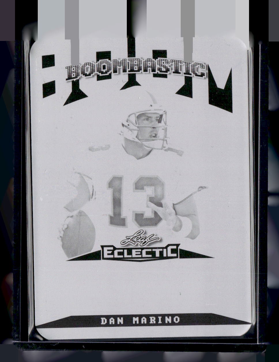 2023 Leaf Eclectic Football #B-DM1 Dan Marino Bombastic Black Printing Plate 1/1,NM