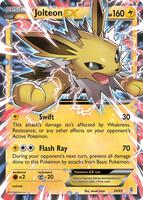 Pokemon,Generations,Jolteon EX - 28/83,Holofoil,Ultra Rare,Moderately Played