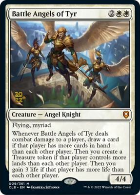 Magic: The Gathering,Prerelease Cards,Battle Angels of Tyr - 9,Foil,Mythic,Lightly Played
