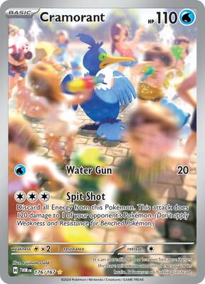 Pokemon,SV06: Twilight Masquerade,Cramorant - 176/167,Holofoil,Illustration Rare,Near Mint