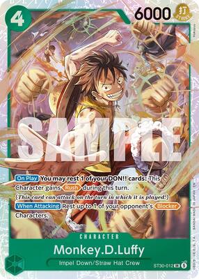 One Piece Card Game,Starter Deck EX: Luffy & Ace,Monkey.D.Luffy - ST30-012,Foil,Super Rare,Near Mint