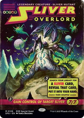 Magic: The Gathering,Special Guests,Sliver Overlord (Showcase) - 128,Foil,Mythic,Lightly Played