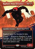 Magic: The Gathering,Teenage Mutant Ninja Turtles,Raphael, Ninja Destroyer (Borderless) - 218,Normal,Mythic,Near Mint