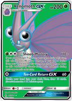 Pokemon,SM - Unbroken Bonds,Venomoth GX (Full Art) - 193/214,Holofoil,Ultra Rare,Near Mint