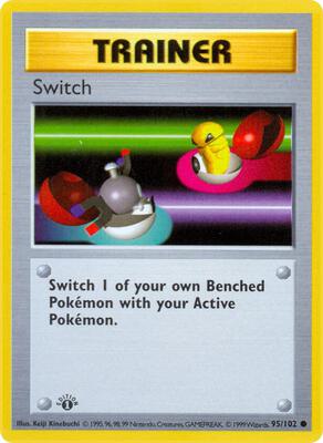 Pokemon,Base Set (Shadowless),Switch - 095/102,1st Edition,Common,Moderately Played