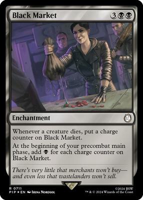 Magic: The Gathering,Universes Beyond: Fallout,Black Market (Surge Foil) - 711,Foil,Rare,Near Mint