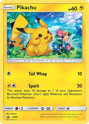 Pokemon,SM Promos,Pikachu - SM86,Holofoil,Promo,Lightly Played