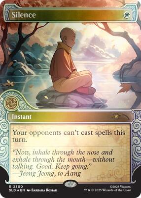 Magic: The Gathering,Secret Lair Drop Series,Silence (2300) (Rainbow Foil),Foil,Rare,Near Mint