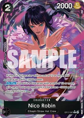 One Piece Card Game,The World's Strongest Warriors,Nico Robin (Alternate Art) - OP17-087,Foil,Rare,Near Mint