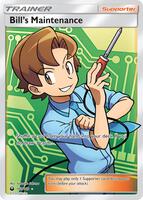 Pokemon,SM - Celestial Storm,Bill's Maintenance (Full Art) - 162/168,Holofoil,Ultra Rare,Lightly Played