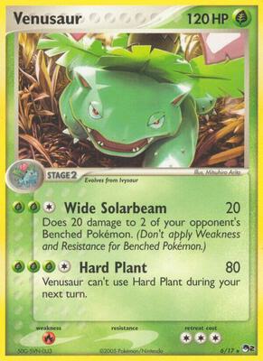 Pokemon,POP Series 2,Venusaur - 006/017,Holofoil,Rare,Damaged