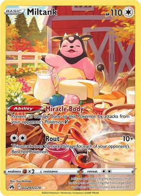 Pokemon,SWSH: Crown Zenith: Galarian Gallery,Miltank - GG24/GG70,Holofoil,Ultra Rare,Lightly Played