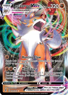 Pokemon,SWSH07: Evolving Skies,Lycanroc VMAX - 092/203,Holofoil,Ultra Rare,Near Mint