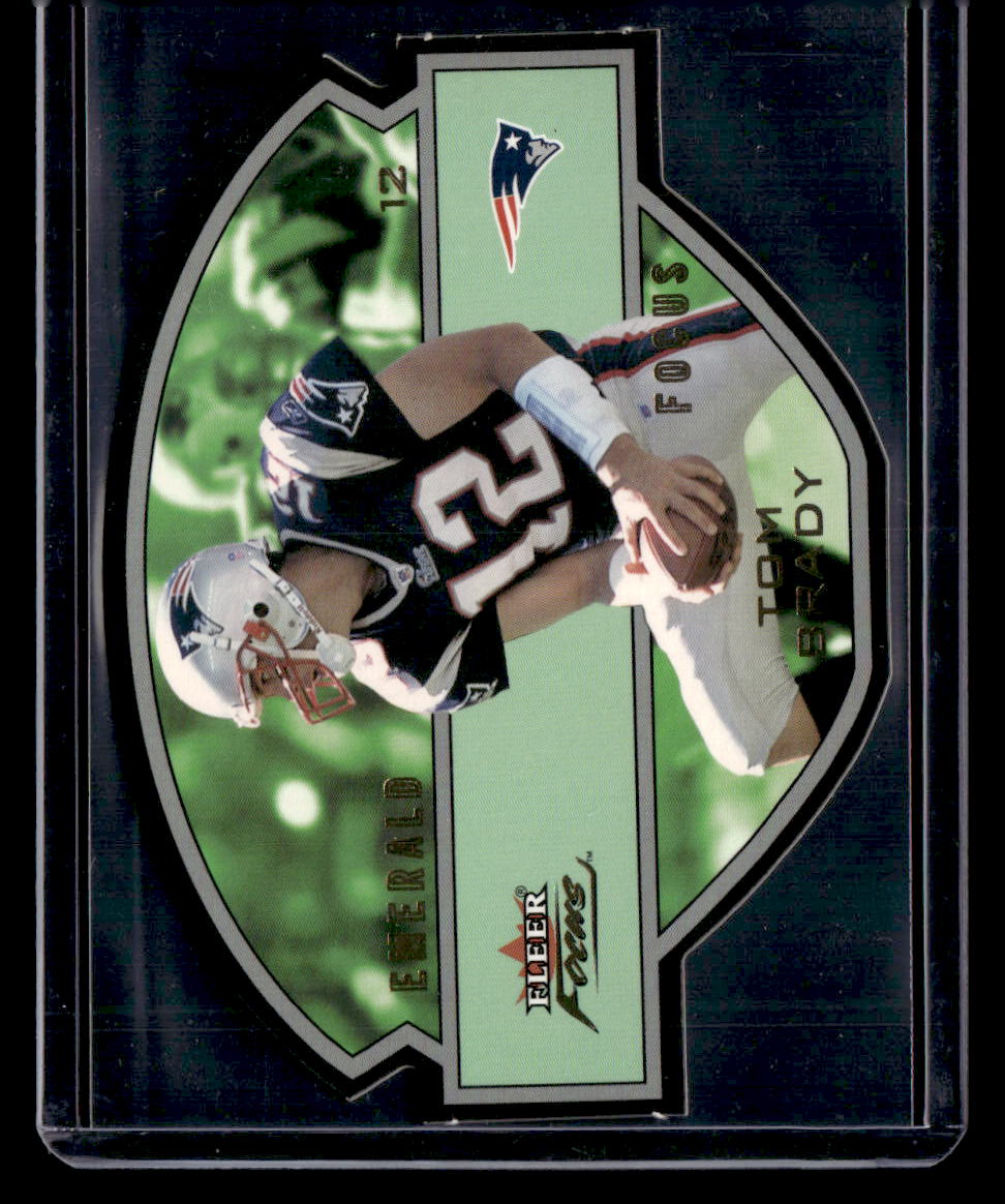 Fleer 2003 Fleer Focus,2003 Fleer Focus,Tom Brady - 4 EF,Emerald Focus