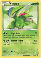 Pokemon,Emerging Powers,Virizion - 17/98,Holofoil,Holo Rare,Lightly Played