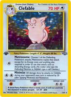Pokemon,Jungle,Clefable (1) - 01/64,Unlimited Holofoil,Holo Rare,Moderately Played