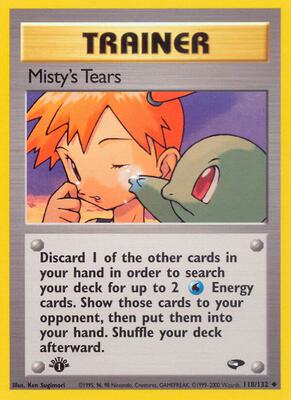 Pokemon,Gym Challenge,Misty's Tears - 118/132,Unlimited,Uncommon,Moderately Played