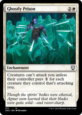 Magic: The Gathering,Commander: Phyrexia: All Will Be One,Ghostly Prison - 71,Normal,Uncommon,Near Mint