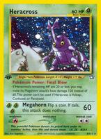 Pokemon,Neo Genesis,Heracross - 006/111,Unlimited Holofoil,Holo Rare,Moderately Played