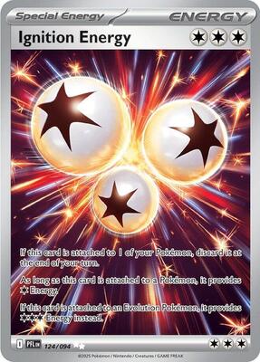 Pokemon,ME02: Phantasmal Flames,Ignition Energy - 124/094,Holofoil,Ultra Rare,Lightly Played