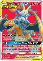 Pokemon,SM - Cosmic Eclipse,Charizard & Braixen GX (Full Art) - 212/236,Holofoil,Ultra Rare,Lightly Played