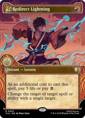 Magic: The Gathering,Avatar: The Last Airbender,Redirect Lightning (Showcase) - 343,Foil,Rare,Near Mint