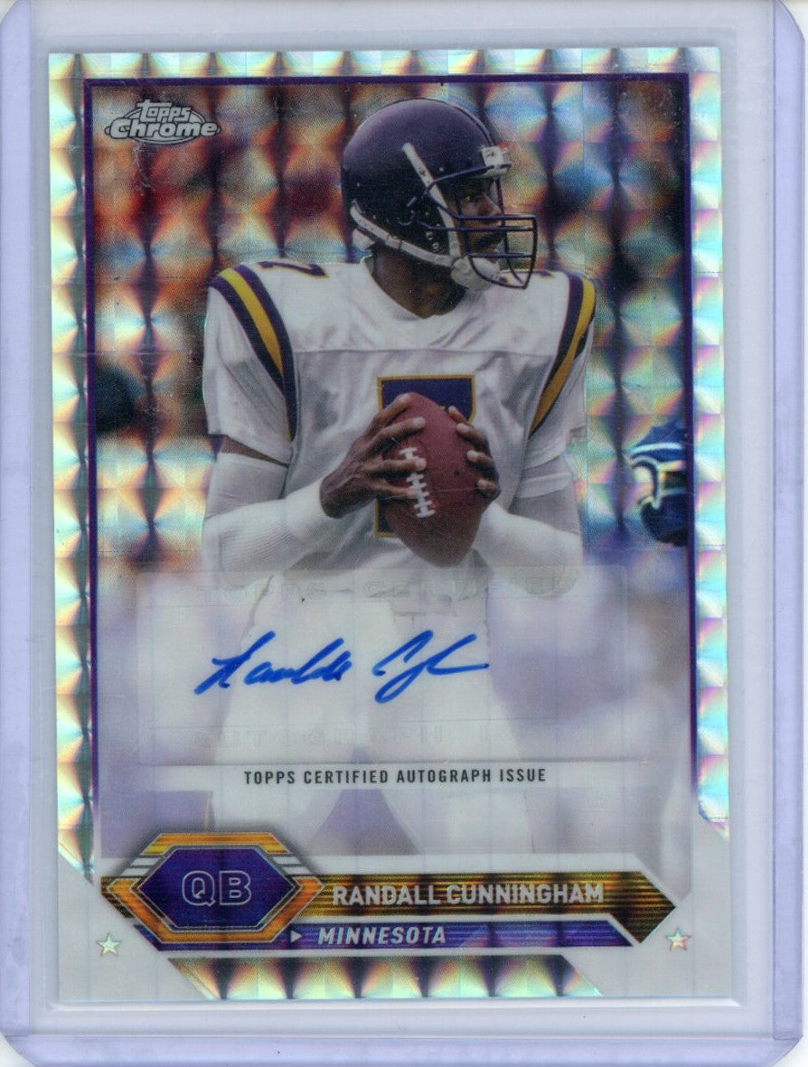 Topps 2023 Topps Composite,2023 Topps Composite,Randall Cunningham - TCA-RC,Topps Chrome Autographs Purple Refractors
