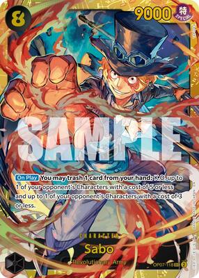 One Piece Card Game,Premium Booster -The Best- Vol. 2,Sabo - OP07-118 (Reprint),Foil,Secret Rare,Near Mint