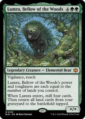 Magic: The Gathering,Promo Pack: Bloomburrow,Lumra, Bellow of the Woods - 183,Normal,Mythic,Near Mint