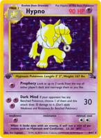 Pokemon,Fossil,Hypno (8) - 08/62,1st Edition Holofoil,Holo Rare,Moderately Played