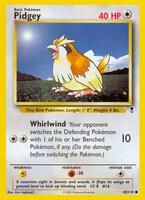 Pokemon,Legendary Collection,Pidgey - 085/110,Reverse Holofoil,Common,Heavily Played