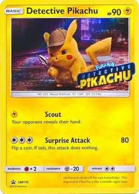 Pokemon,SM Promos,Detective Pikachu - SM170 (Stamped),Holofoil,Promo,Near Mint