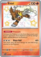Pokemon,SV: Paldean Fates,Entei - 112/091,Holofoil,Shiny Rare,Near Mint