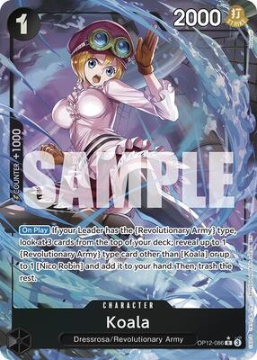 One Piece Card Game,Legacy of the Master,Koala (086) (Alternate Art) - OP12-086,Foil,Rare,Near Mint