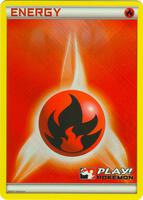 Pokemon,League & Championship Cards,Fire Energy (2011 Play! Pokemon),Holofoil,Promo,Lightly Played