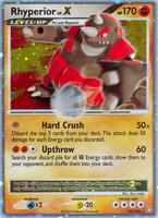Pokemon,Legends Awakened,Rhyperior LV.X - 145/146,Holofoil,Ultra Rare,Moderately Played