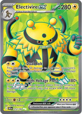 Pokemon,SV10: Destined Rivals,Electivire ex - 212/182,Holofoil,Ultra Rare,Near Mint