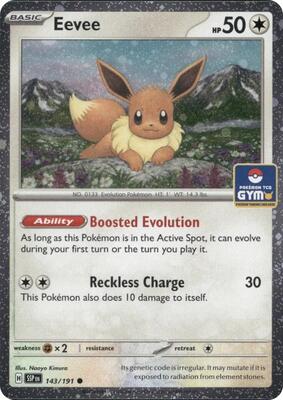 Pokemon,Southeast Asia Exclusives,Eevee - 143/191 (GYM),Holofoil,Common,Near Mint