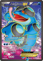 Pokemon,XY - Furious Fists,Seismitoad EX (106 Full Art) - 106/111,Holofoil,Ultra Rare,Damaged