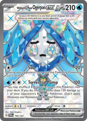 Pokemon,SV06: Twilight Masquerade,Wellspring Mask Ogerpon ex - 194/167,Holofoil,Ultra Rare,Lightly Played