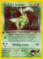 Pokemon,Gym Heroes,Rocket's Scyther - 013/132,Unlimited Holofoil,Holo Rare,Near Mint