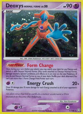 Pokemon,Legends Awakened,Deoxys Normal Forme - 1/146,Holofoil,Holo Rare,Moderately Played