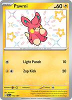 Pokemon,SV: Paldean Fates,Pawmi - 142/091,Holofoil,Shiny Rare,Near Mint